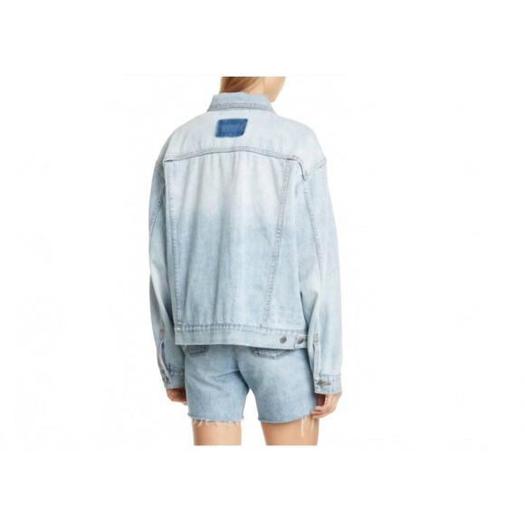 NEW KSUBI oversized acid wash karma denim jean jacket in blue - Picture 5 of 8